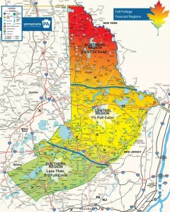 Poconos Fall Foliage Map