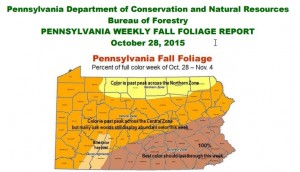 PA Fall Foliage Map October 28 2015