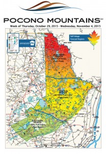 Pocono Mountains Visitors Bureau Fall Foliage Map