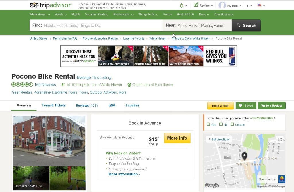 pocono-bike-rental-trip-advisor-listing