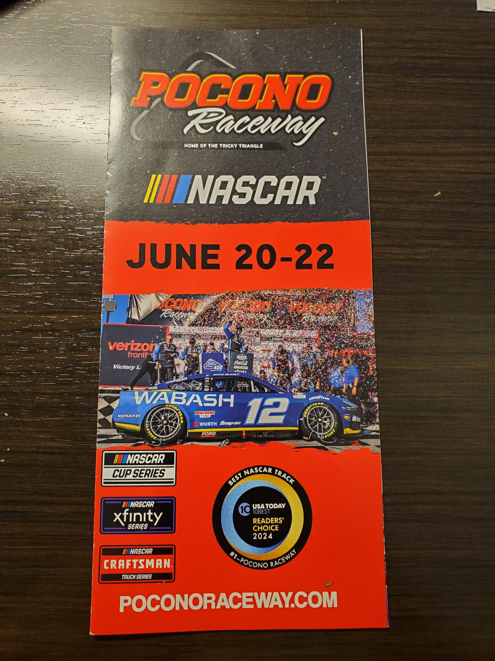 Pocono Raceway - NASCAR Weekend Schedule - Brochure