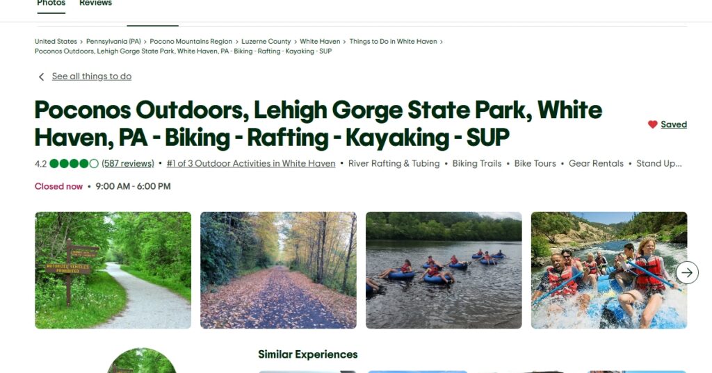 Pocono-Outdoors-LLC-Affordable-Poconos-Bike-Rentals-Rafting-SUP-Tubing-Camping-Adventures